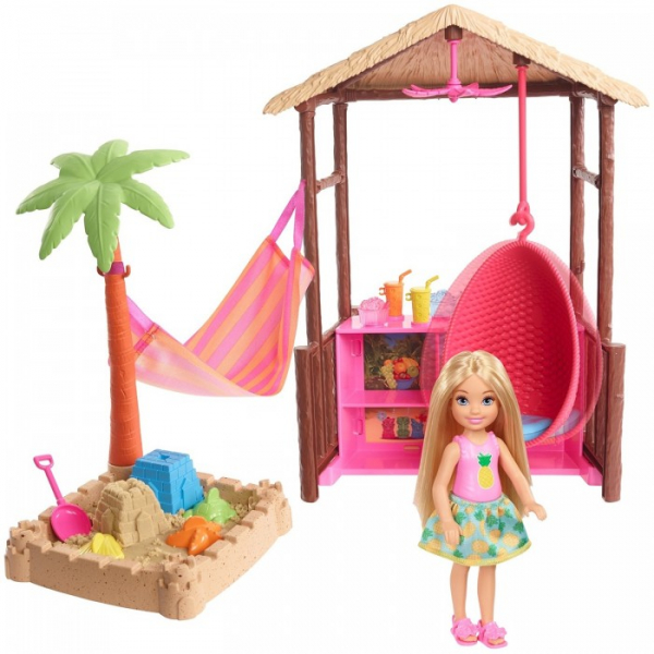 Купить barbie игровой набор челси в хижине тики fwv24