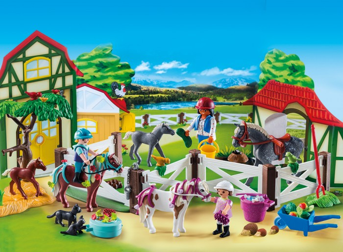 Купить конструктор playmobil адвент-календарь лошадиная ферма 9262pm