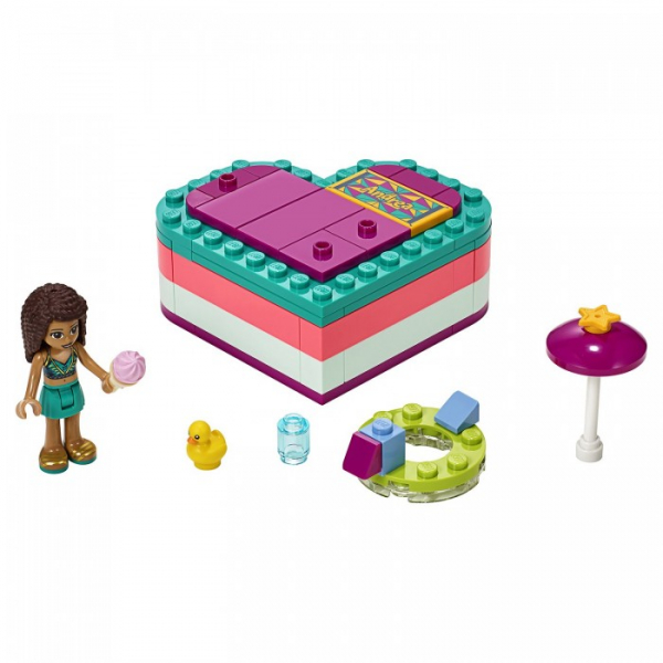 Купить конструктор lego friends летняя шкатулка-сердечко для андреа 41384