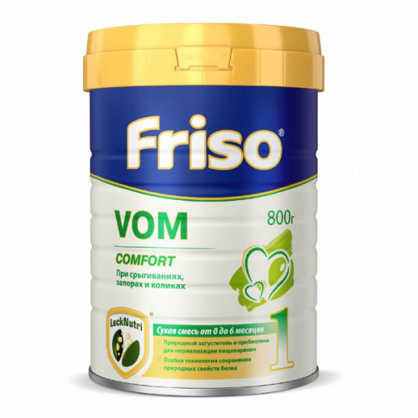 Купить friso заменитель vom 1 с пребиотиками 0-6 мес 800 г 743330