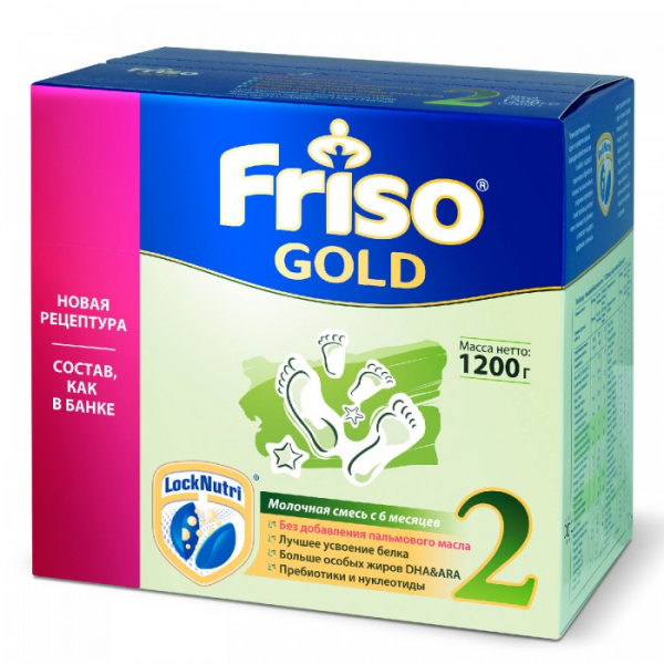 Купить friso заменитель new 2 gold lock nutri 6-12 мес 1200 г 408104