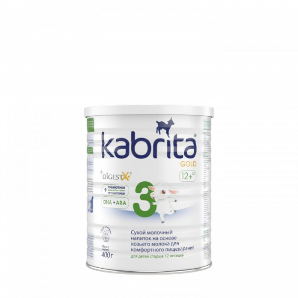 Купить kabrita молочный напиток для комфортного пищеварения kabrita 3 gold 400 г 