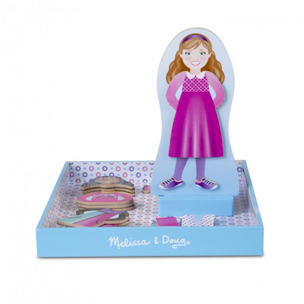 Купить деревянная игрушка melissa & doug магнитный набор переодень меня забавная мода (32 предмета) 9467m