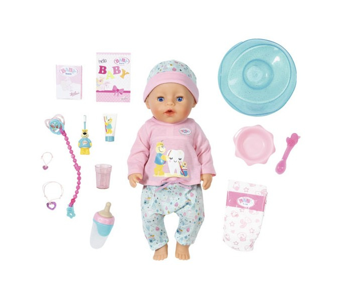 Купить zapf creation baby born кукла интерактивная чистим зубки 43 см 827-086