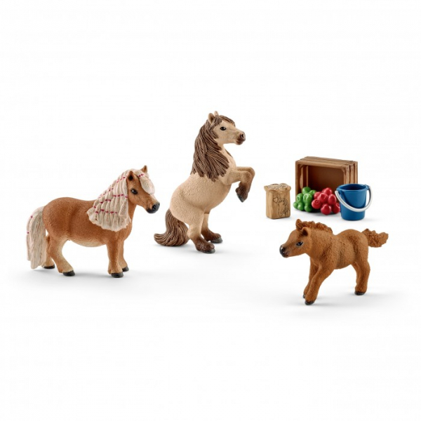 Купить schleich фигурка набор семья шотландского пони мини 41432