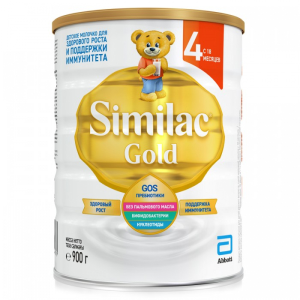 Купить similac молочная смесь 4 gold с 18 мес. 900 г 20031566