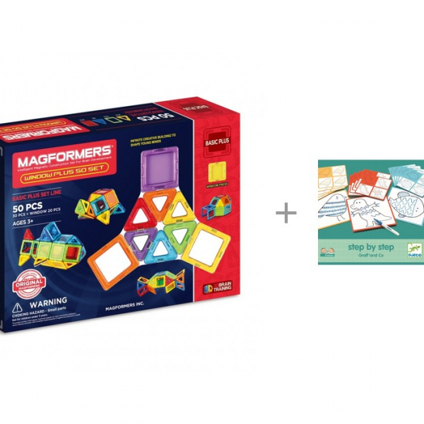 Купить конструктор magformers window plus 50 set и djeco игра настольная графф и друзья 