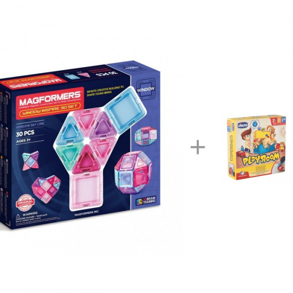 Купить конструктор magformers магнитный window inspire 30 элементов и chicco настольная игра toy playroom 