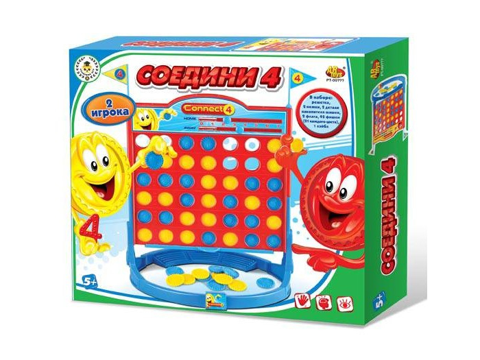 Купить abtoys игра настольная соедини 4 pt-00777