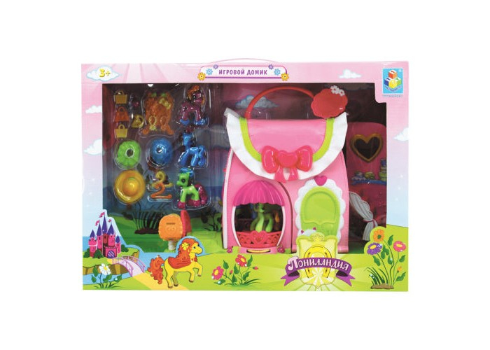 Купить 1 toy игровой набор пониландия домик с 15 аксессуарами т53075