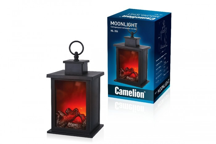 Купить camelion led ночник камин nl-306