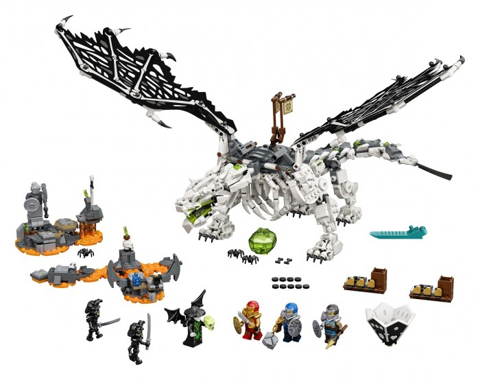 Купить конструктор lego ninjago дракон чародея-скелета 71721