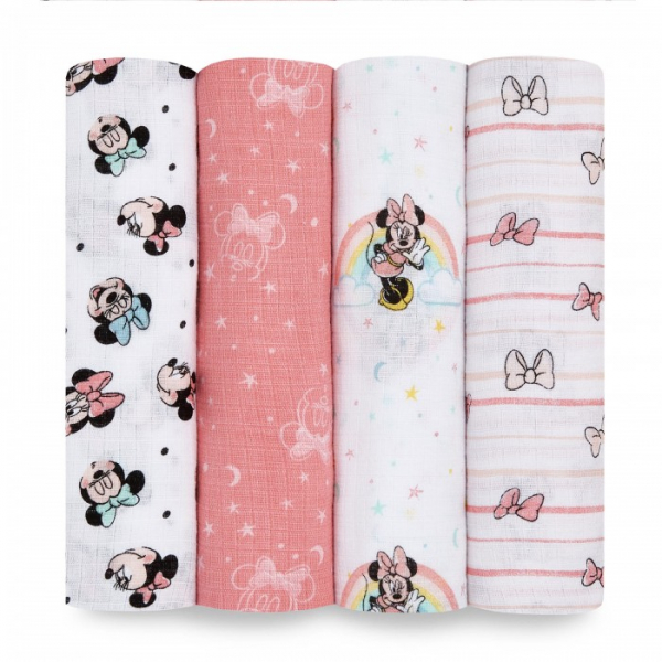 Купить пеленка aden&anais муслиновая minnie rainbows essentials 112х112 см 4 шт. eswc40005dib