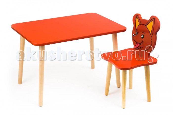 Купить polli tolli комплект детской мебели джери с красным столиком 