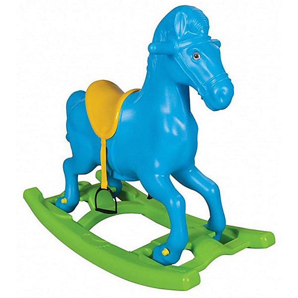Купить качалка pilsan windy horse "лошадка", со стременами, голубая ( id 11390374 )
