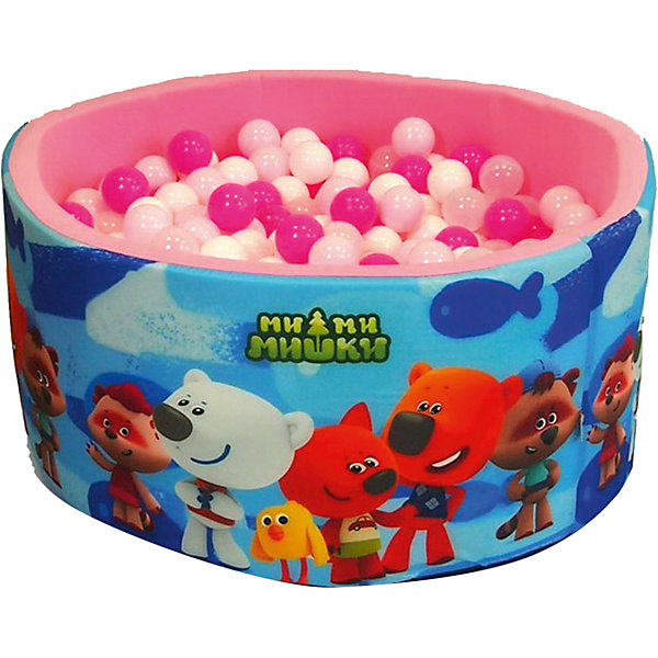 Купить сухой бассейн hotenok "мимимишки", розовый, 40 см, 200 шариков ( id 12191162 )