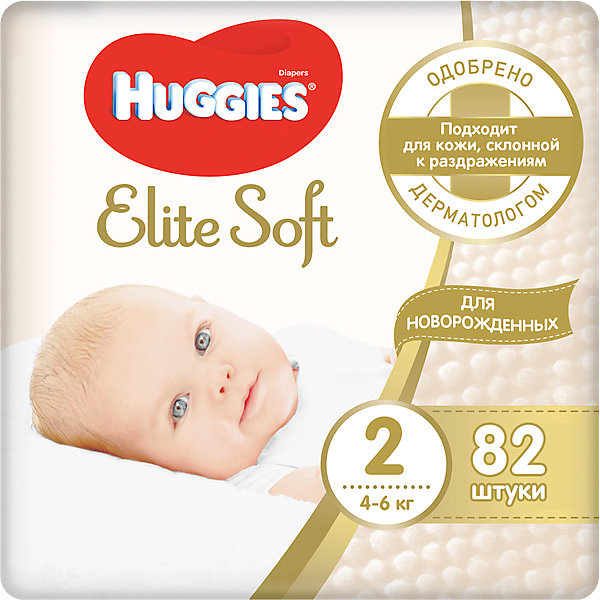 Купить подгузники huggies elite soft 4-6 кг, 82 штуки ( id 12505060 )
