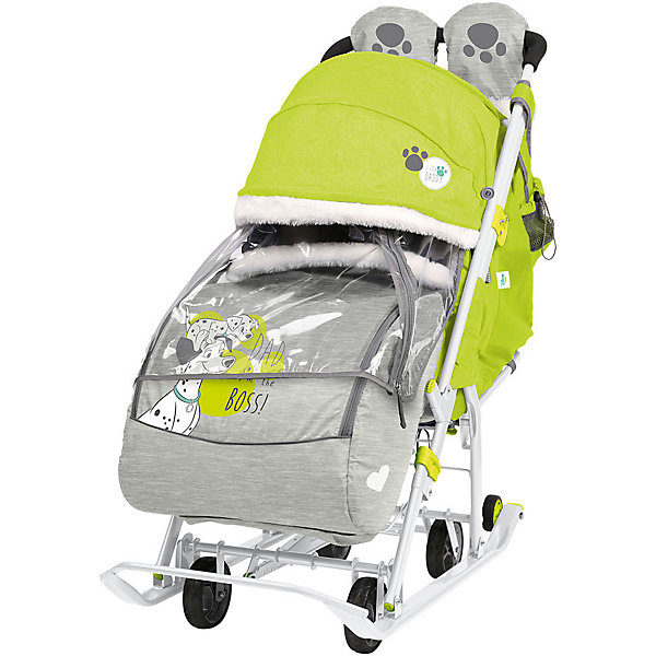Купить санки-коляска ника детям disney baby 2 101 далматинец, лимонный ( id 12865771 )