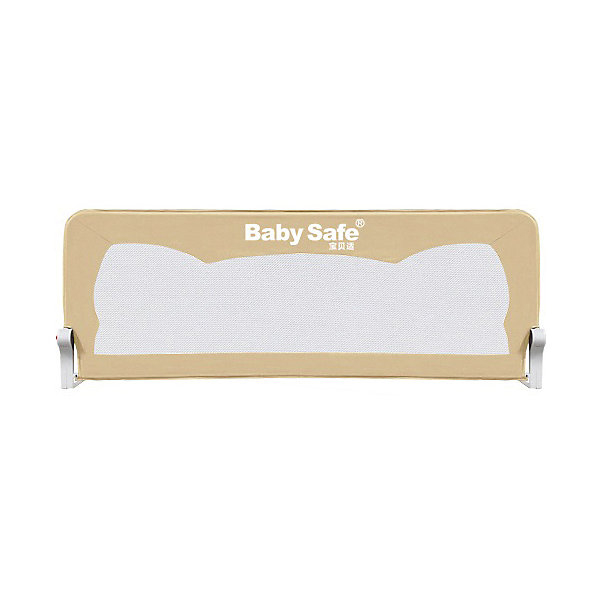Купить барьер для кроватки baby safe ушки, 150х42 см, бежевый ( id 13278363 )