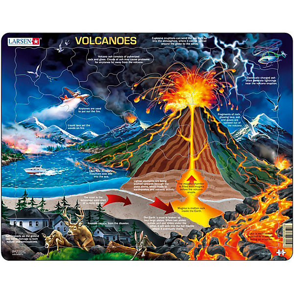 Купить пазл larsen "вулканы", 70 элементов ( id 3206504 )