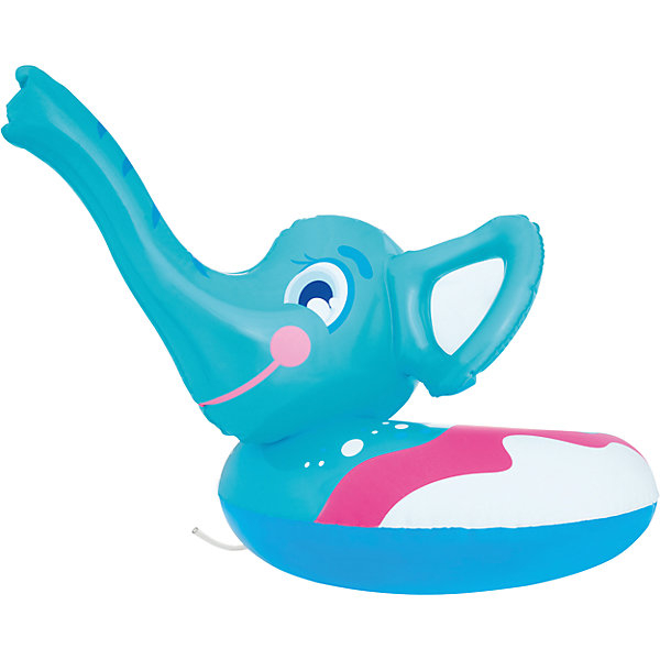 Купить круг для плавания слоник с брызгалкой, bestway, голубой ( id 5487010 )