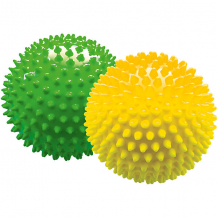 Купить набор мячей ёжиков, желтый и зеленый, 12 см, малышок ( id 6894022 )