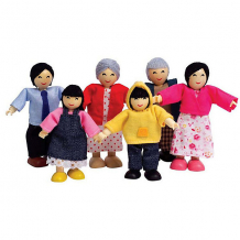 Купить набор мини-кукол hape счастливая азиатская семья ( id 16603811 )