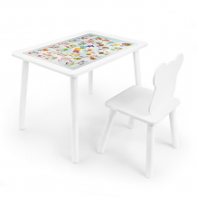 Купить rolti baby комплект детский стол с накладкой алфавит и стул мишка 