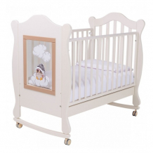 Купить детская кроватка papaloni качалка finestra 120х60 с декором 