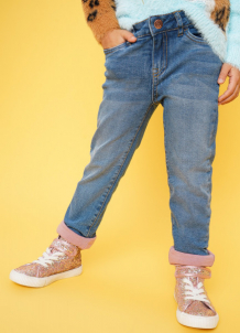 Купить джинсы на трикотажной подкладке для девочек 