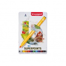 Купить фломастеры bruynzeel набор фломастеров kids super point 10 цветов в металлическом коробе-пенале 60324010