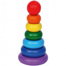 Купить деревянная пирамидка краснокамская игрушка "семицветик" ( id 7460713 )