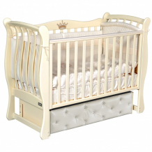 Купить детская кроватка bellini adriana elegance premium мягкий фасад, автостенка, ящик (универсальный маятник) 215
