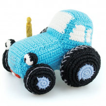 Купить мягкая игрушка мультифан вязаная синий трактор bt-mf163
