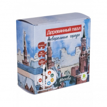 Купить деревянная игрушка clever energy пазл акварельные города москва 5236