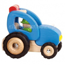 Купить деревянная игрушка goki машинка трактор 55928