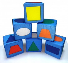 Купить развивающая игрушка учитель набор кубиков цвет и форма 6 шт. 