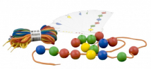 Купить развивающая игрушка miniland набор обучающий со шнуровкой шарики lacing balls (60 элементов) 31742