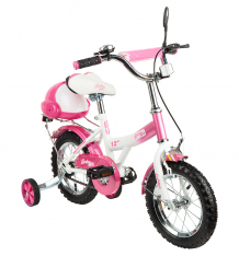 Купить детский двухколесный велосипед leader kids g12bd134, цвет: белый/розовый ( id 2719355 )