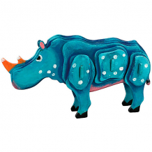 Купить 3d пазл-раскраска "цветной" носорог ( id 15006588 )