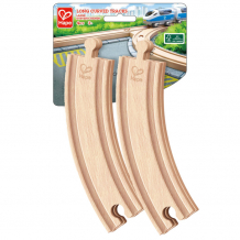 Купить hape элементы игрушечной железной дороги - закругленные длинные рельсы (4 предмета) e3777_hp
