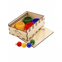 Купить деревянная игрушка эврилэнд шнуровка-сортер 4 цвета el7105