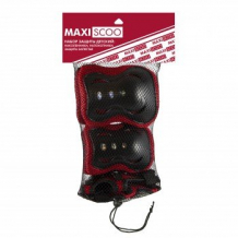 Купить набор защиты детский maxiscoo, размер m, черный/красный maxiscoo 997208513