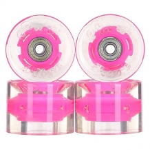 Купить колеса для скейтборда для лонгборда с подшипниками sunset cruiser wheel with abec9 pink 78a 59 mm прозрачный,розовый ( id 1115365 )