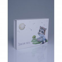 Купить miaworkstudio подарочная коробка енот для новорожденного здравствуй, счастье! коренот85936