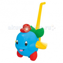 Купить каталка-игрушка kiddieland с ручкой дельфин kid 049577