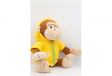 Купить мягкая игрушка unaky soft toy леся в жёлтой флисовой толстовке с шариками для мелкой моторики 28 см 0591523-18m
