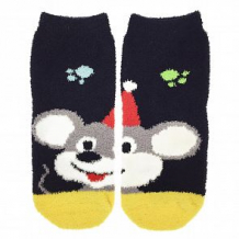 Купить носки hobby line мышонок в новогоднем колпаке, цвет: черный ( id 11969056 )