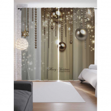 Купить joyarty шторы с фотопечатью новогодний блеск из сатена 290х265 см p_6930_145x265