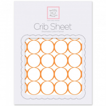 Купить swaddledesigns простынь на резинке fitted crib sheet circles 132х70х20 sd-152
